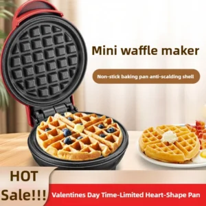 Heart Shape 106MM Size Miniature Electric Oven Mini Waffle Maker Model Kitchen Furniture Accessories For Couples Valentines Day